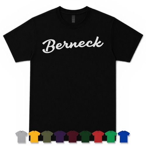 Berneck retro script shirt - script, t-shirt