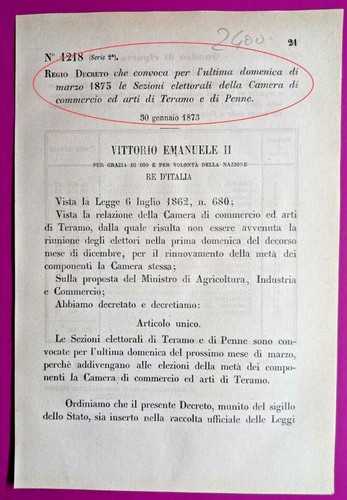 Teramo penne regio dekret - teramo,