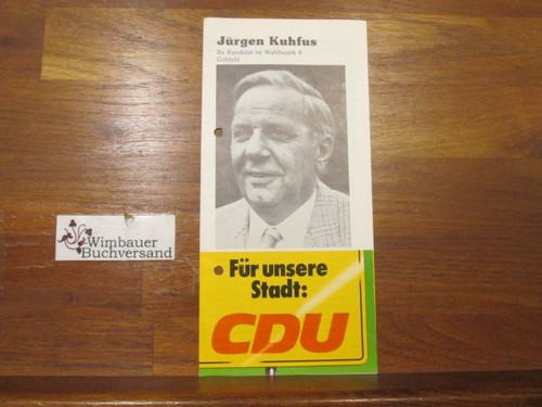 Cdu original faltblatt 1984 - cdu,