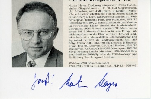 Autogramm martin meyer - autogramm,